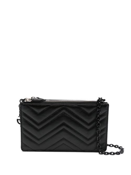 GUCCI GGマーモント レザー ミニバッグ 送料無料