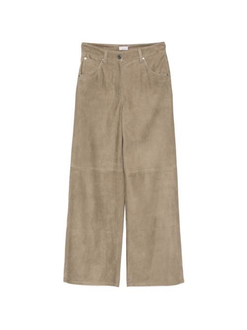 BRUNELLO CUCINELLI レザーパンツ 送料無料