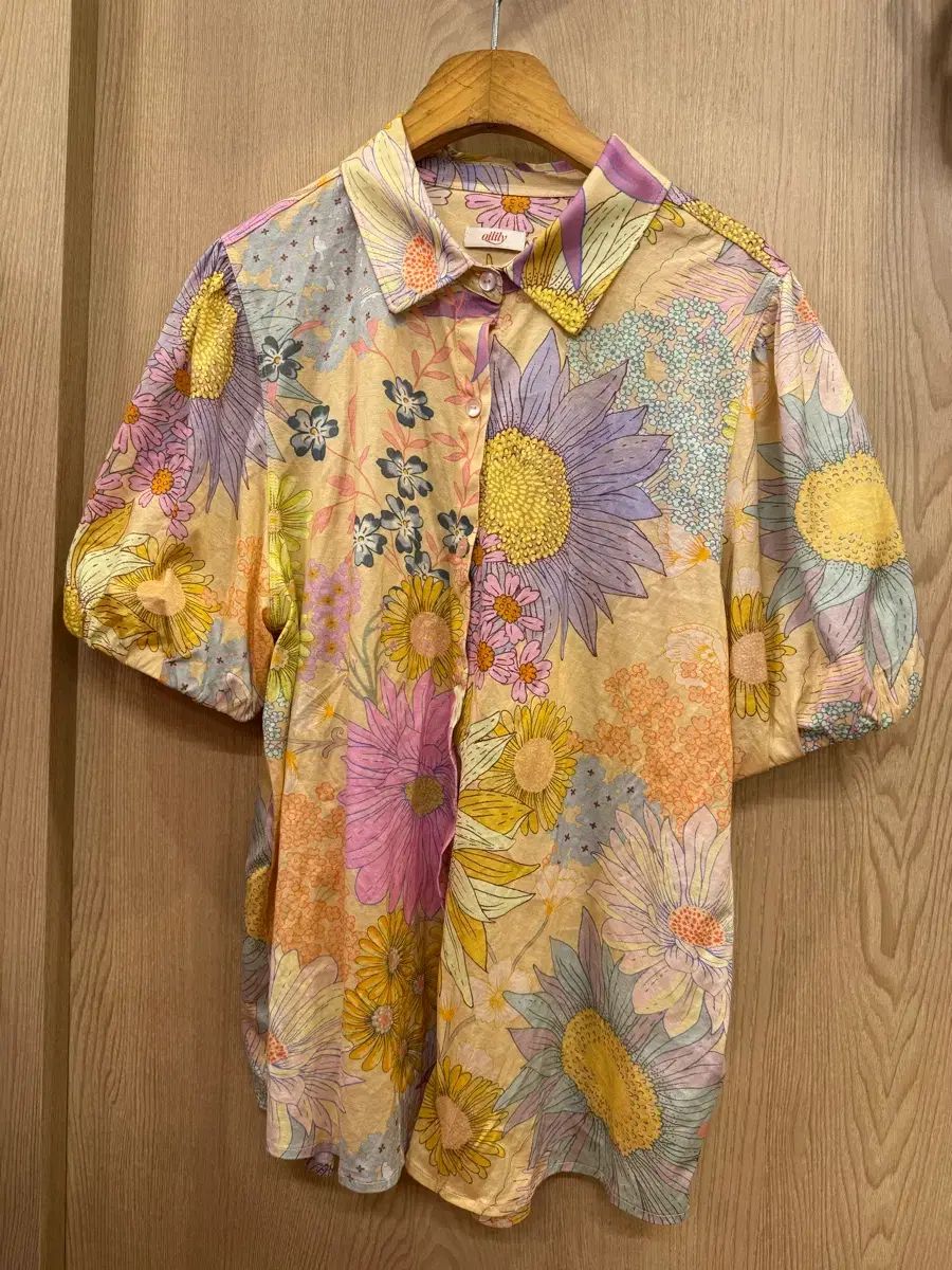 オイルリリー ブラウス カラーTシャツ L