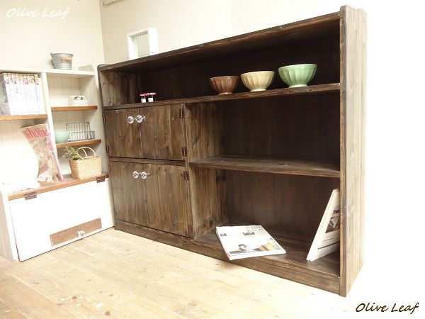 サイズ、デザインオーダー可●超ワイドキャビネット●エスプレッソ●受注製作納期は4、5週間後