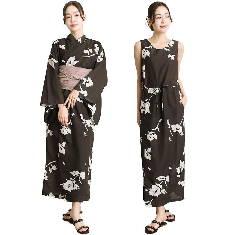 [ON NISHIKI] 浴衣 レディース セパレート (ワンピース＋上衣＋ha 新品】 [ON NISHIKI] 浴衣 レディース セパレート (ワンピース＋上衣＋