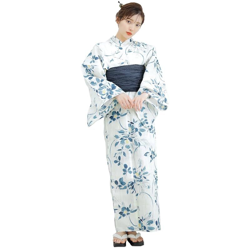 新品】 （ディータ）Dita レディース 浴衣 5点セット 紺 青 赤 白 黄色