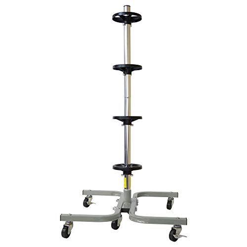 ★新品★タイヤラック 4本 カバー付 約 幅54×奥行50×高さ106cm 耐荷重約125kg 対応タイヤ幅約225mm キャスター6個付 頑丈 タワー型タイヤラック アルミニウム 鋼 XAA361 29266e0b
