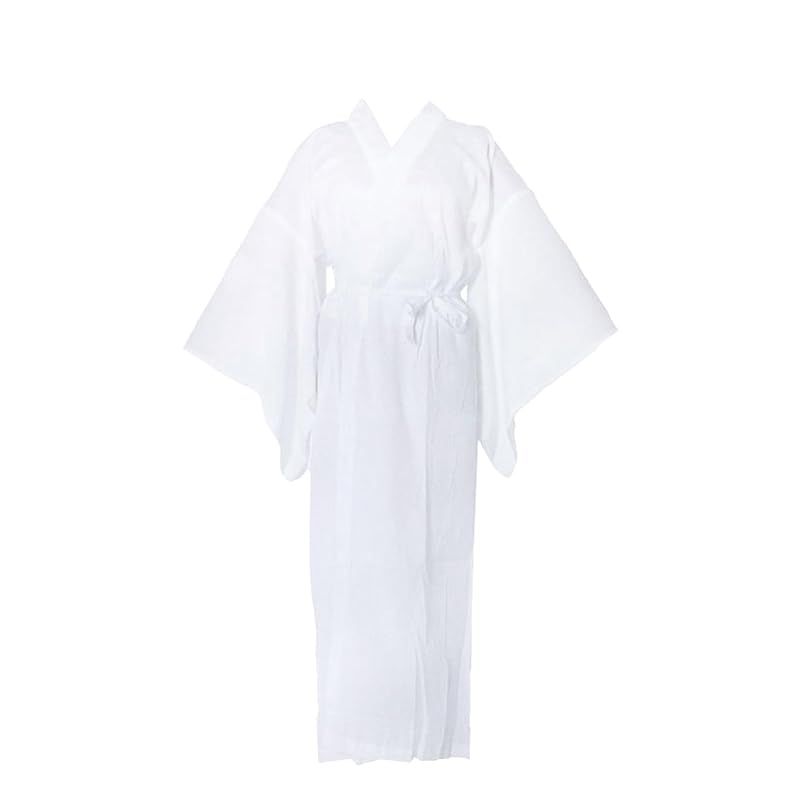 【新品】 [NISHIORI] 胴抜き襦袢 長襦袢 嘘つきスリップ 胴ぬき 着物 下着 高島ちぢみ 浴衣 夏用 楊柳 クレープ S M L LL 日本製 絽 半衿 衣紋抜き 付き 汗取り 速乾 吸汗 肌襦袢 レディース 長じゅばん 高島晒協業組合 (S)