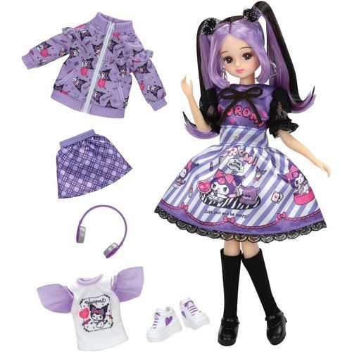 タカラトミー TAKARA TOMY リカちゃん ドール クールなクロミリカちゃん DX カジュアル＆パープルワンピセット 着せ替え おままごと おもちゃ 3歳以上