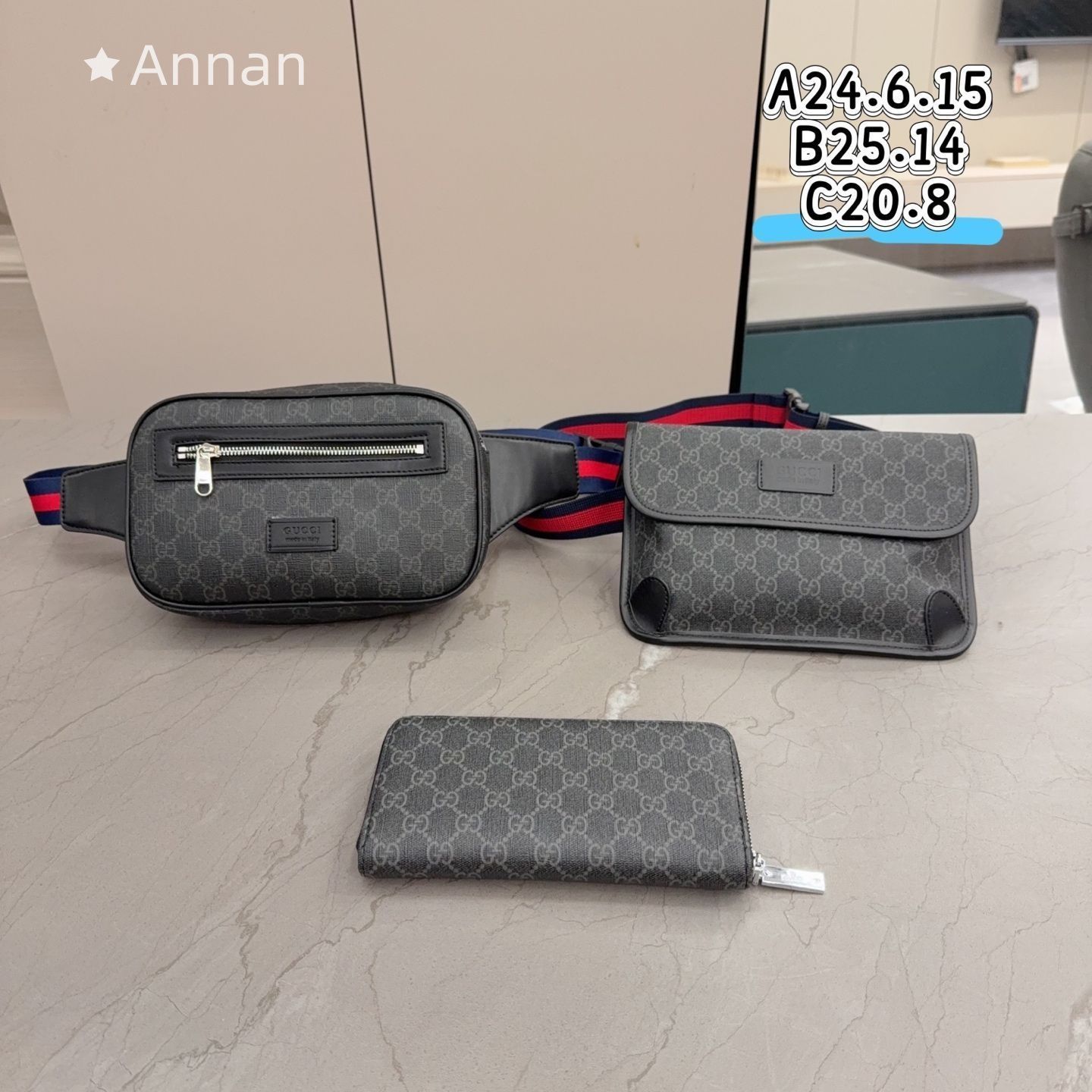 限定価格★ GUCCI グッチ GG メンズ ショルダーバッグ ウエストポーチ 財布 3点セットバッグ