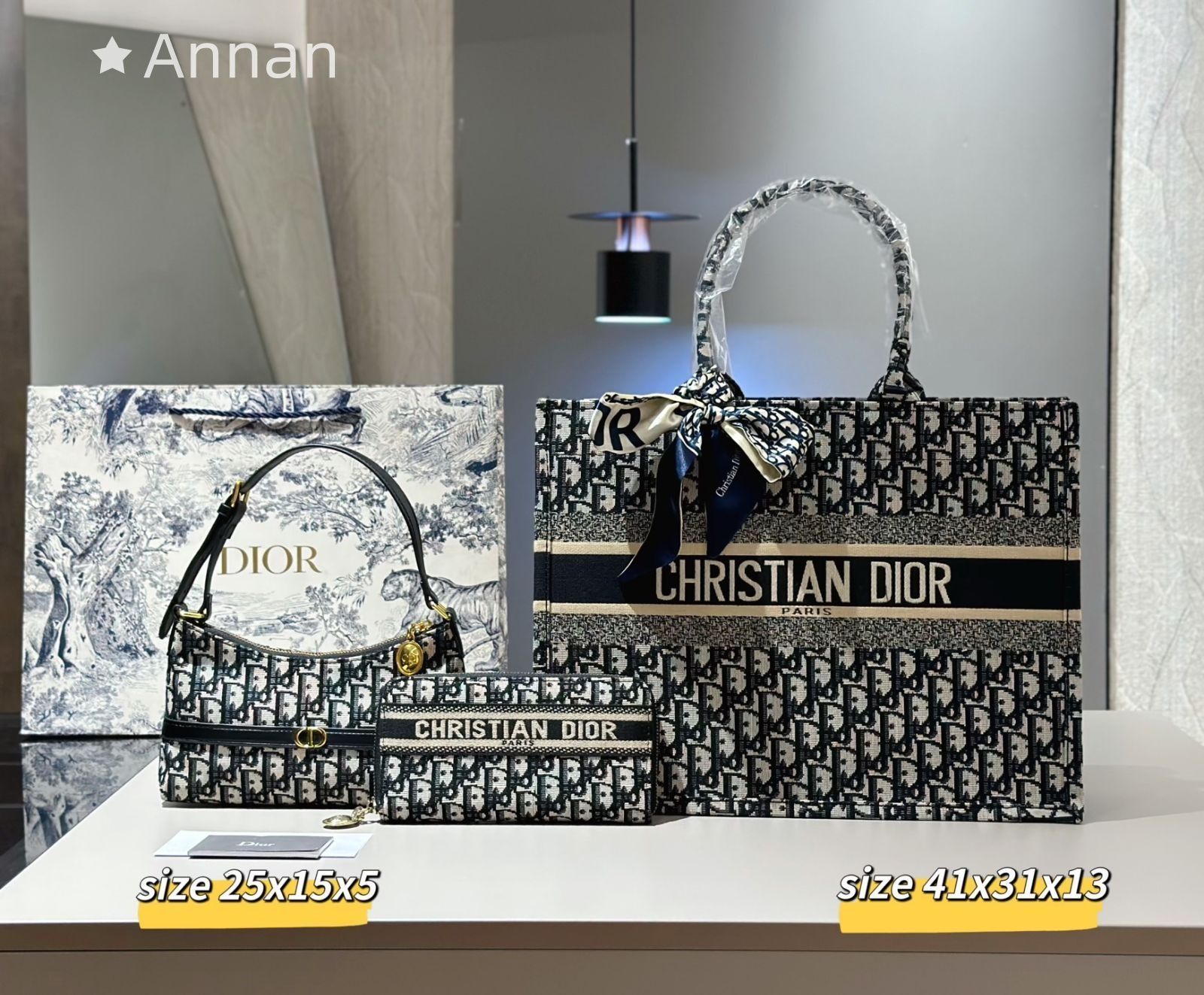 期間限定☆ Christian Dior クリスチャンディオール トートバッグ ショルダーバッグ 財布 3点セットバッグ