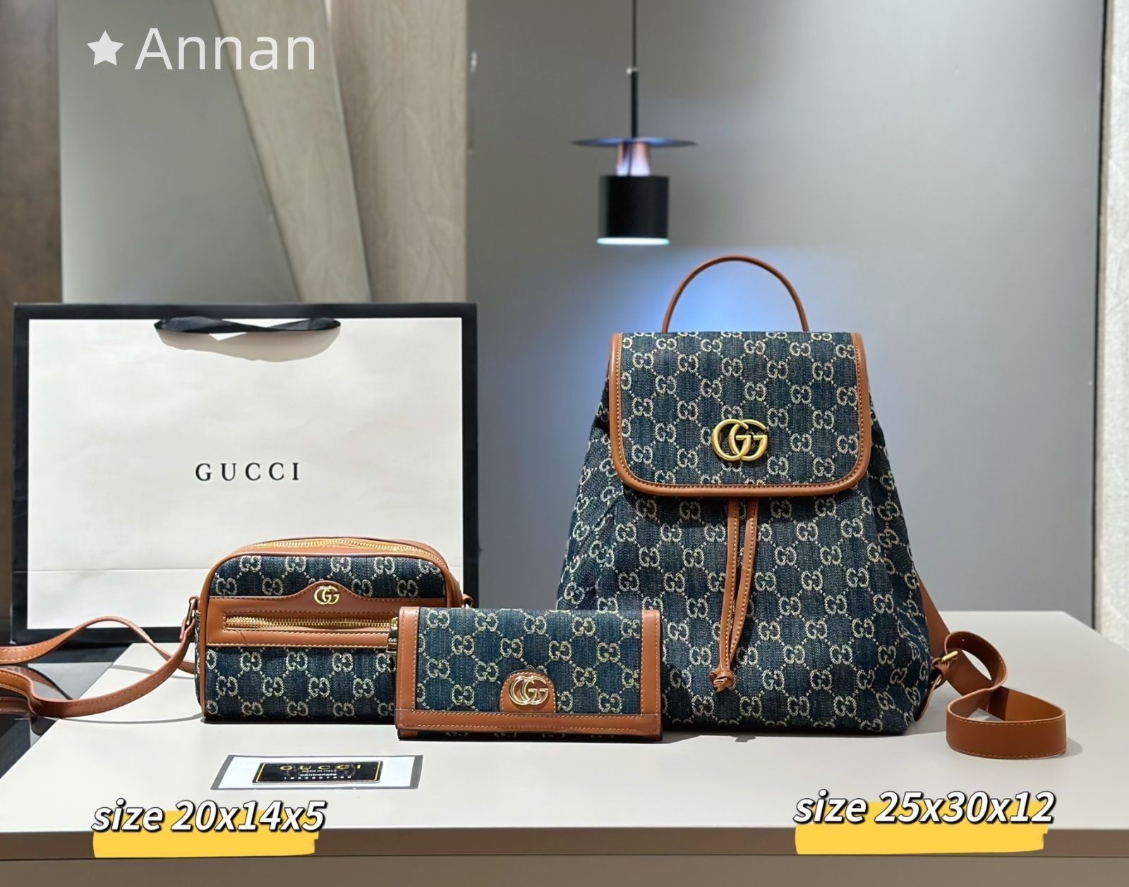 限定価格 GUCCI グッチリュック GG ショルダーバッグ ハンドバッグ 財布 3点セットバッグ