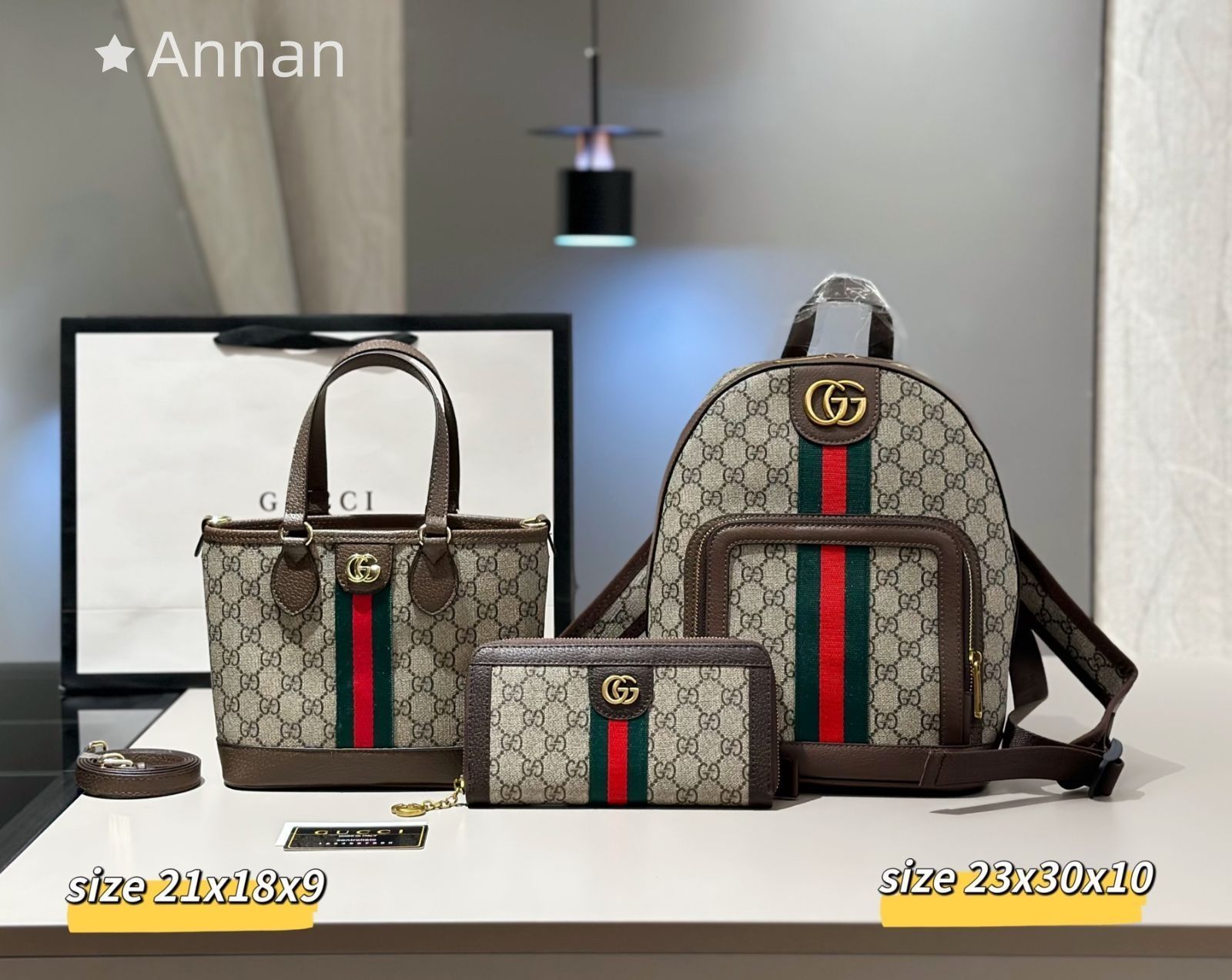 超美品 GUCCI グッチ GG リュック ショルダーバッグ トートバッグ 財布 3点セットバッグ