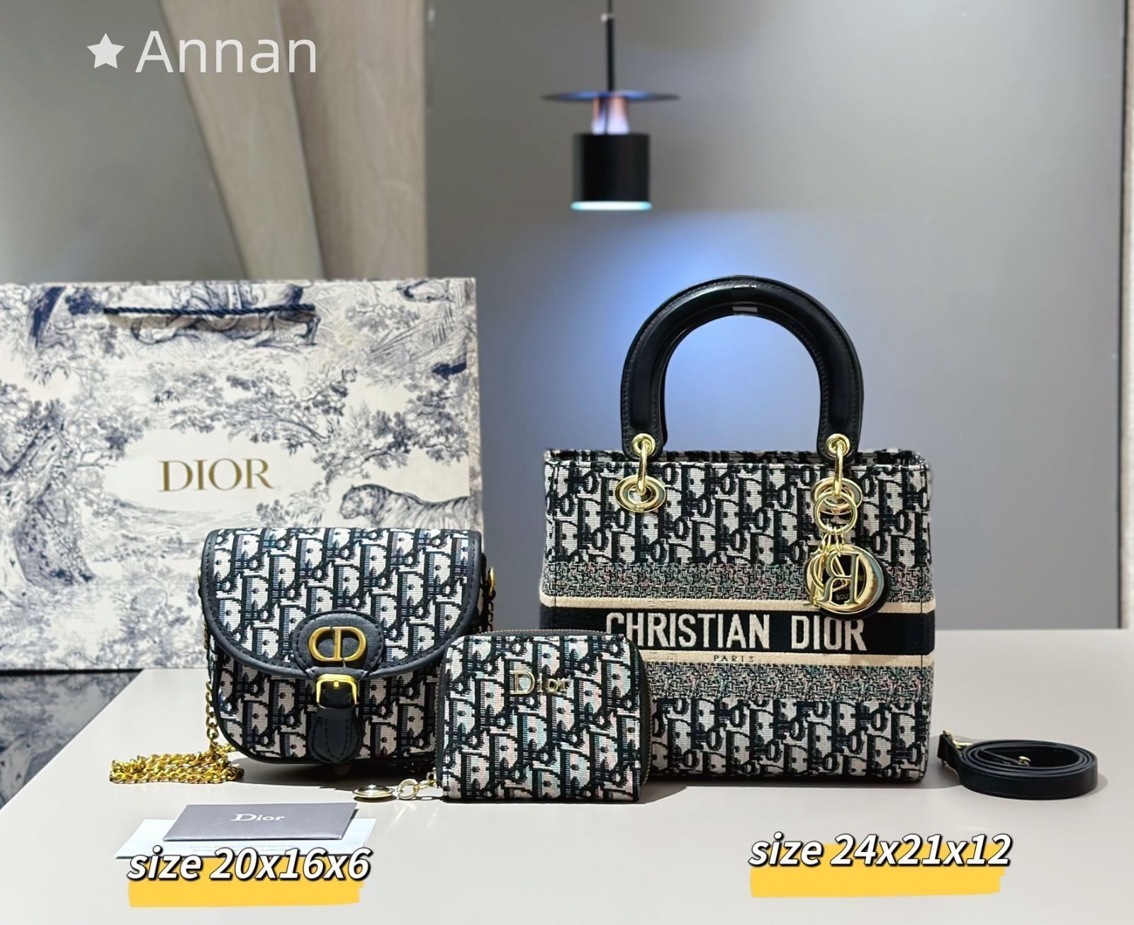 不動の人気 Christian Dior クリスチャンディオール ショルダーバッグ ハンドバッグ 財布 3点セット