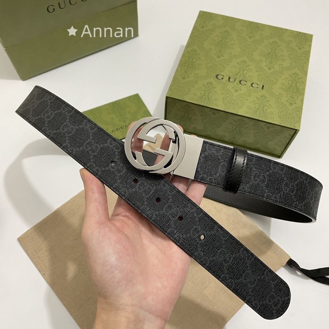 極美品 入手困難 GUCCI グッチ GG ベルト メンズ 本革