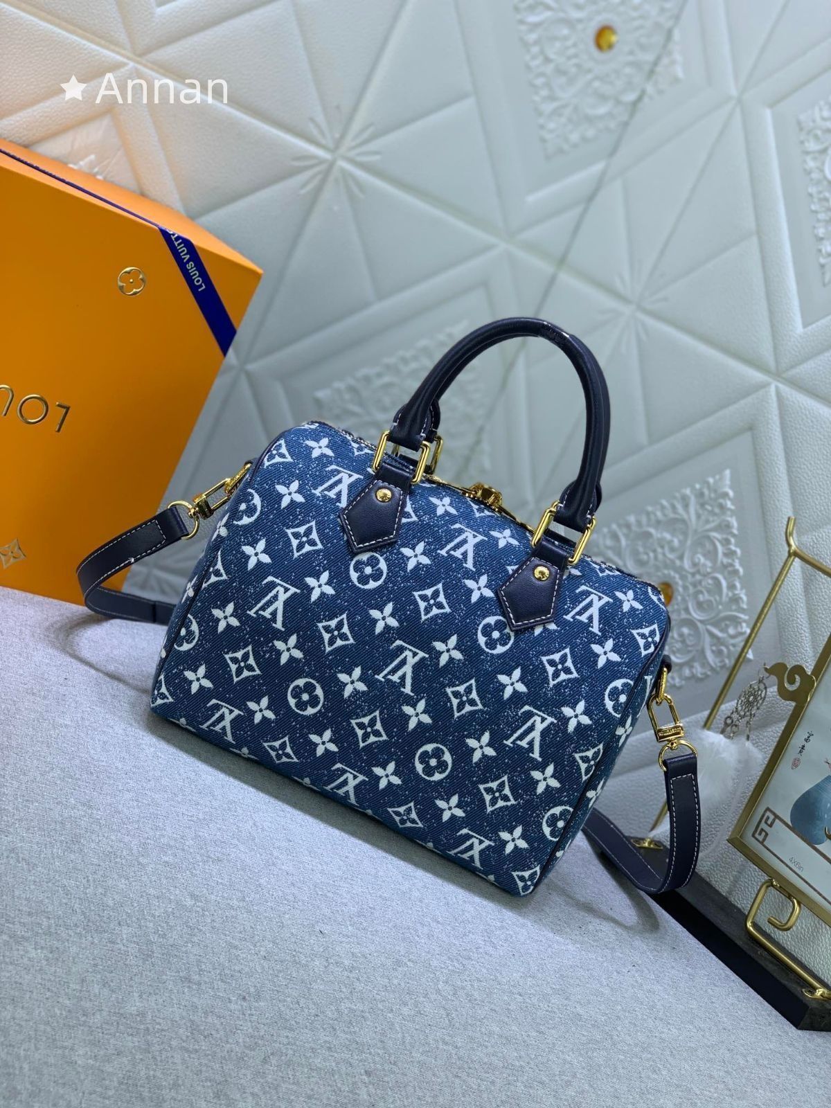 LouisVuittonジャガードデニム&ブロデリーコレクション　スピーディ25 LouisVuittonジャガードデニム&ブロデリーコレクションスピーディ25