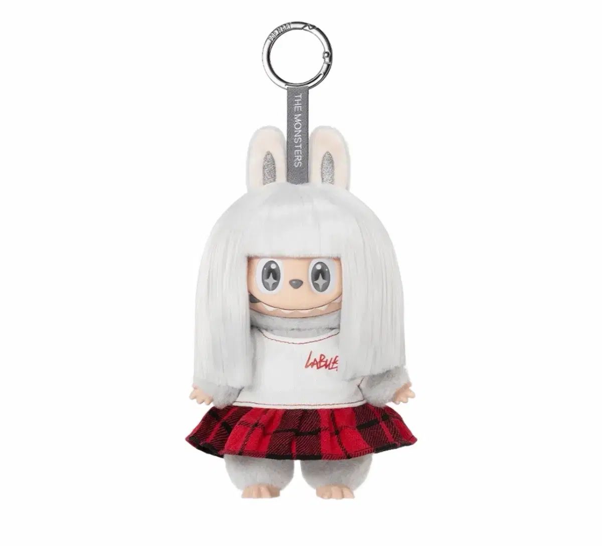 正規品 POP MART ラブブ ヘアサロンシリーズ ぬいぐるみ キーホルダー (シルバー) 未開封 新品