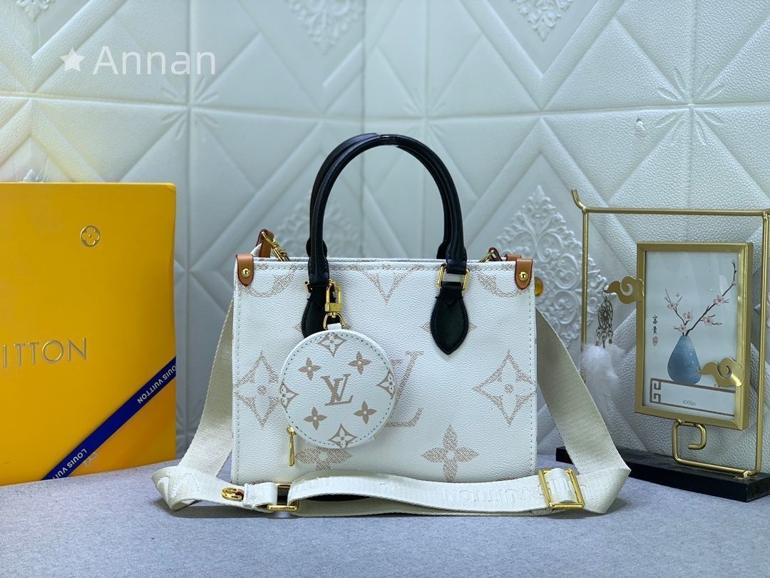 即購入不可です LOUIS VUITTON ハンドバッグ レディース ルイ?ヴィトン ハンドバッグ オンザゴー PM モノグラム デュンヌ キャンバス