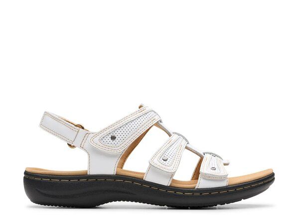 クラークス レディース シューズ サンダル Clarks Laurieann Ivy Sandal White Leather ホワイト