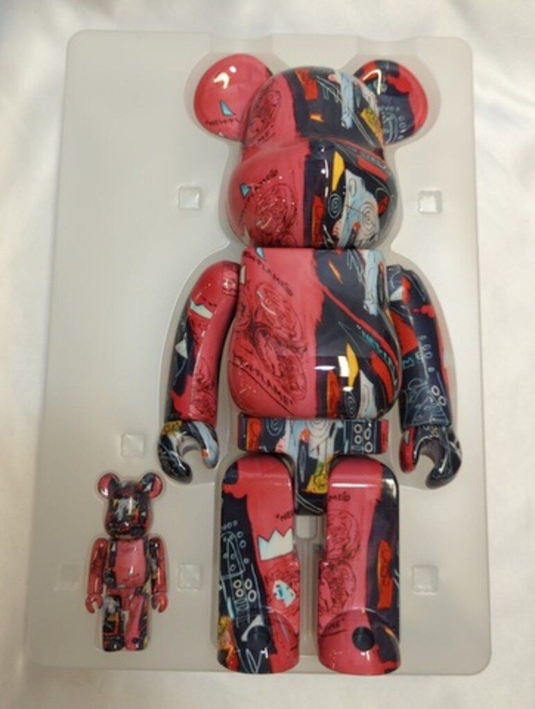 MEDICOMTOY BE@RBRICK Andy Warhol x JEAN-MICHEL BASQUIAT #1 100