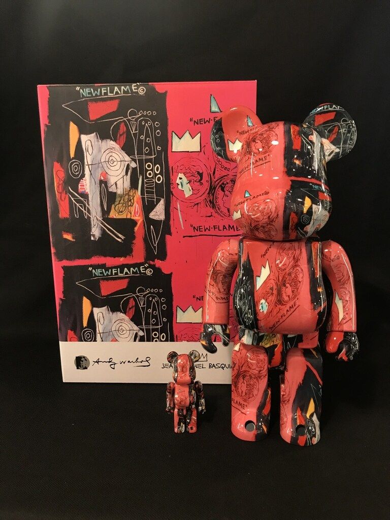 MEDICOMTOY BE@RBRICK Andy Warhol x JEAN-MICHEL BASQUIAT #1 100%&400%