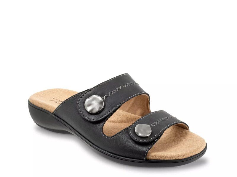 トロッターズ レディース シューズ サンダル Trotters Ruthie Sandal Black Leather ブラック