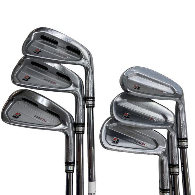 【中古】 ブリヂストン BRIDGESTONE 222CB+ 6S アイアンセット IR 純正特注シャフト (フレックスS) メンズ 男性用 右利き 右用 Cランク ゴルフクラブ