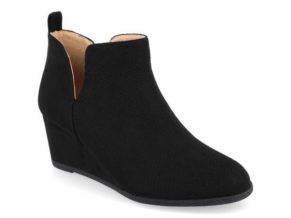 ジュルネ コレクション レディース シューズ ブーツ・レインブーツ Journee Collection Mylee Wedge Bootie Black ブラック