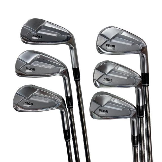 【中古】 プロギア PRGR 01(2023) 7S アイアンセット IR 純正特注シャフト (フレックスS) メンズ 男性用 右利き 右用 Cランク ゴルフクラブ