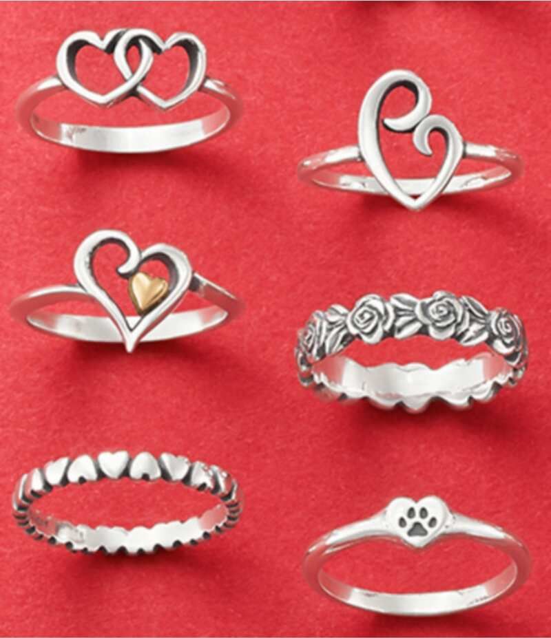 ジェームズ エイヴリー レディース アクセサリー 指輪 James Avery Lots of Love Band Sterling Silver シルバー｜詳細画像