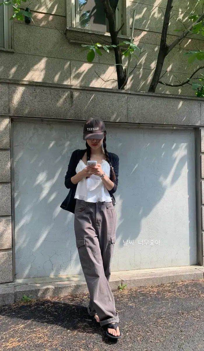 TANNAT サンセット カーゴ パンツ カーキグレー S