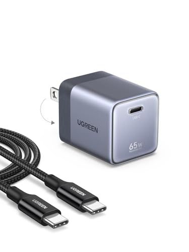UGREEN Nexode Air 65W 急速充電器 USB-C 超小型 GaN 【当社最小級・卵の2/3サイズ / 100W ケーブル付き】 折りたたみ式プラグ PD3.0/PPS対応/PSE認証済 iPhone 17 16 15 Mac 39692d57