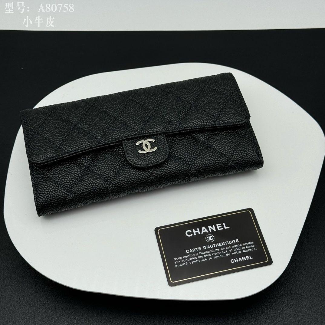 超美品 CHANEL シャネル ウォレット 長財布 小銭入れ