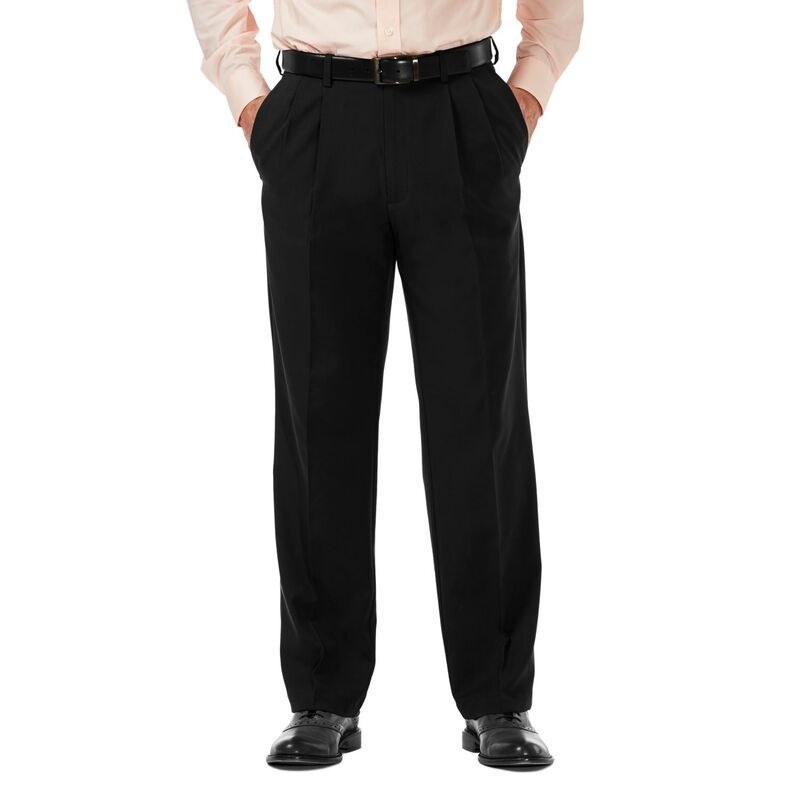 ハガー メンズ ボトムス カジュアルパンツ プリーツ Mens Haggar Cool 18 PRO ClassicFit WrinkleFree Pleated Expandable Waist P