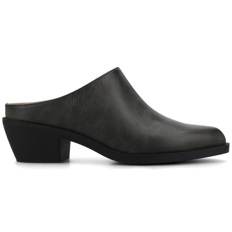 ジャーニー レディース シューズ サンダル ヒール Journee Tomeka Womens Pointed Toe Cuban Heel Mule Shoes Gray グレー