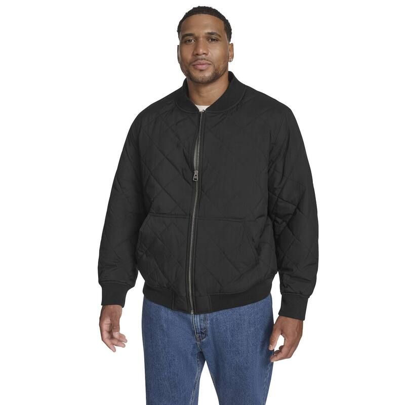 リーバイス メンズ アウター ジャケット・ブルゾン トール Big Tallevistretch Quilt Bomber Jacket Black ブラック