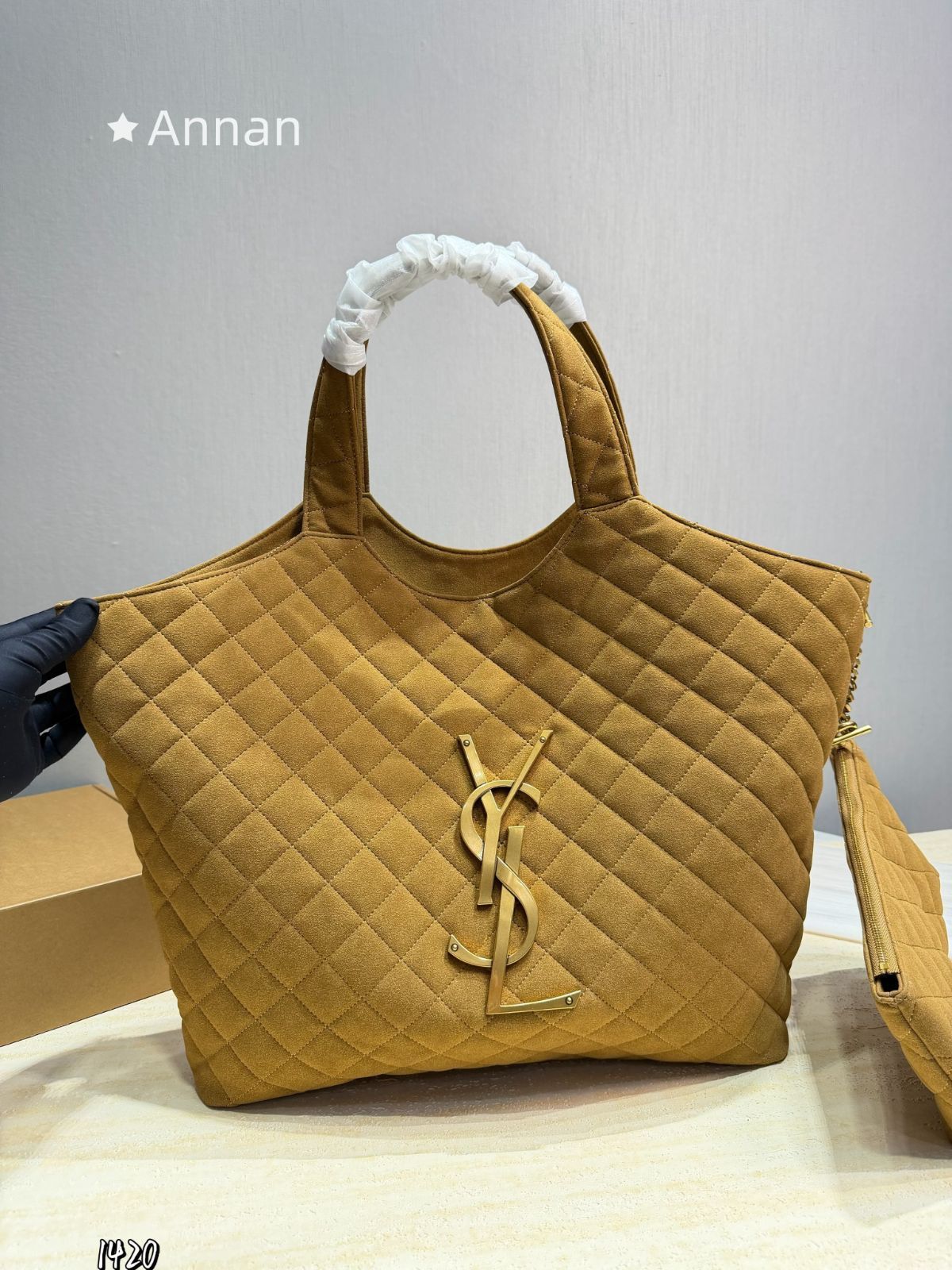 大人気 送料込☆ 良品 レディース YSL Yves Saint Laurent イヴサンローラン トートバッグ