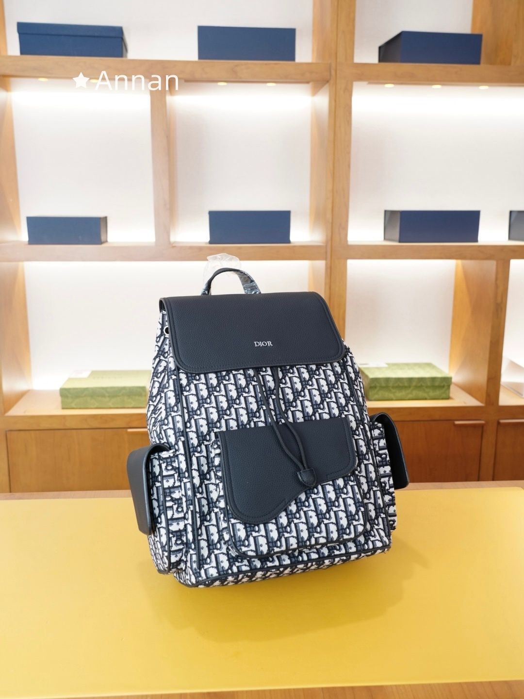 送料無料 本革 メンズ Christian Dior クリスチャンディオール リュック バックパック