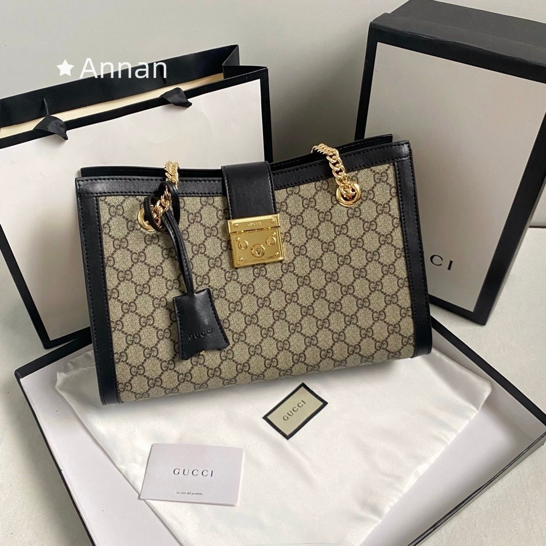 最終値下げ GUCCI グッチ ショルダーバッグ ショルダーバッグ GGスプリーム パドロック スモール チェーンバッグ 498156