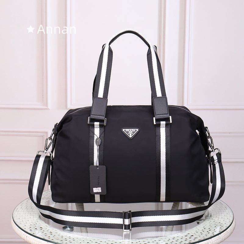 高級美品 状態良 メンズ PRADA プラダ ボストンバッグ?旅行用バッグ