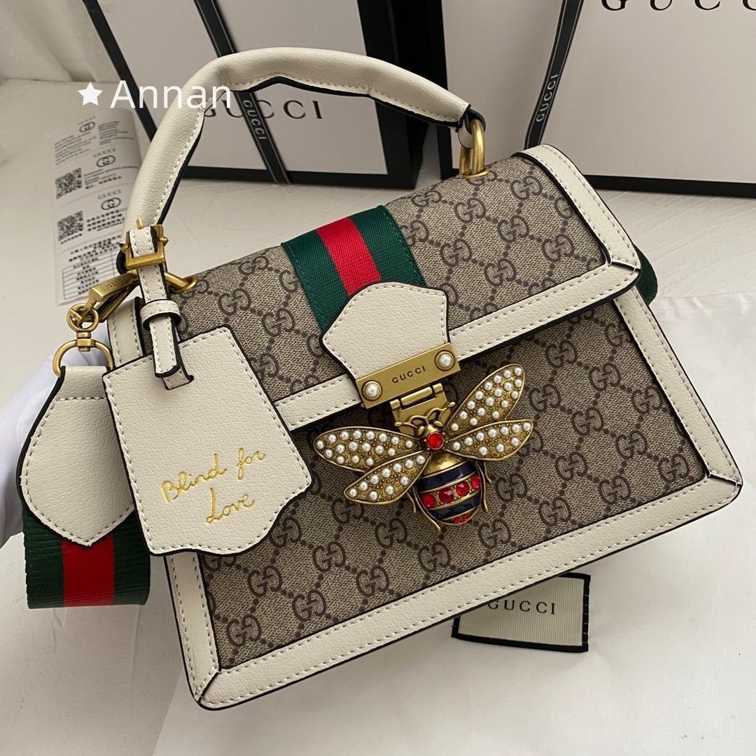 人気 極美品 GUCCI (グッチ) ショルダーバッグ GGスプリーム クイーンマーガレット 2WAYバッグ ショルダーバッグ ハンドバッグ 斜め掛けバッグ 476541