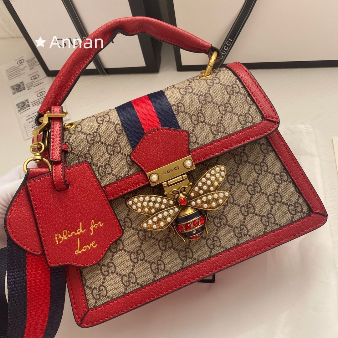 人気 超美品 GUCCI (グッチ) ショルダーバッグ GGスプリーム クイーンマーガレット 2WAYバッグ ショルダーバッグ ハンドバッグ 斜め掛けバッグ 476541