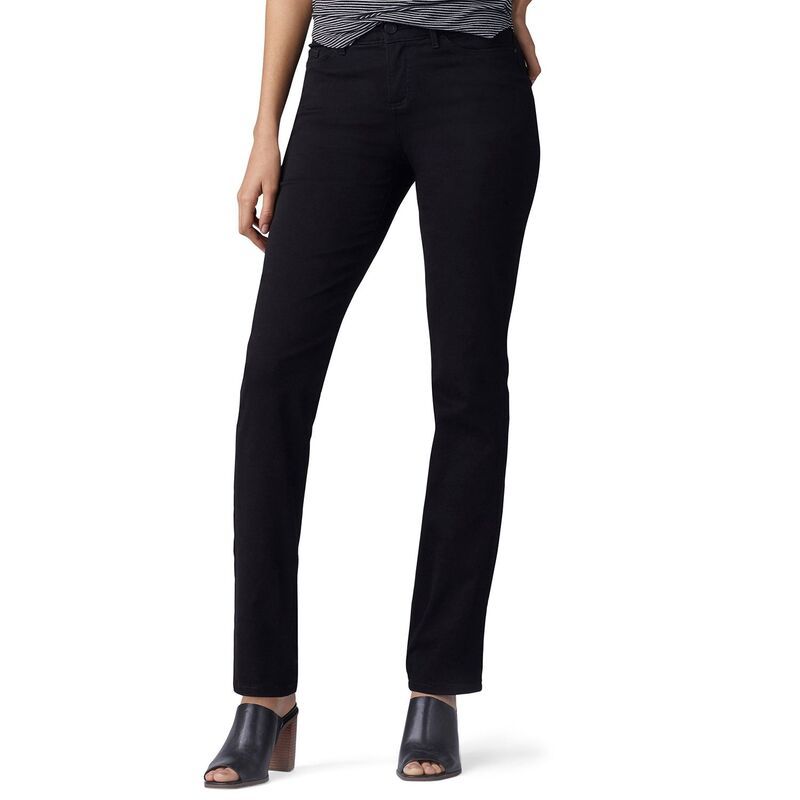 リー レディース ボトムス デニムパンツ ジーンズ Womens LeeR Flex Motion StraightLeg Jeans Black ブラック