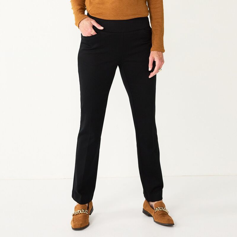 クロフト＆バロー レディース ボトムス カジュアルパンツ ブーツカット ブーツ Womens Croft Barrow Effortlesstretch PullOn Bootcut Pants Bl