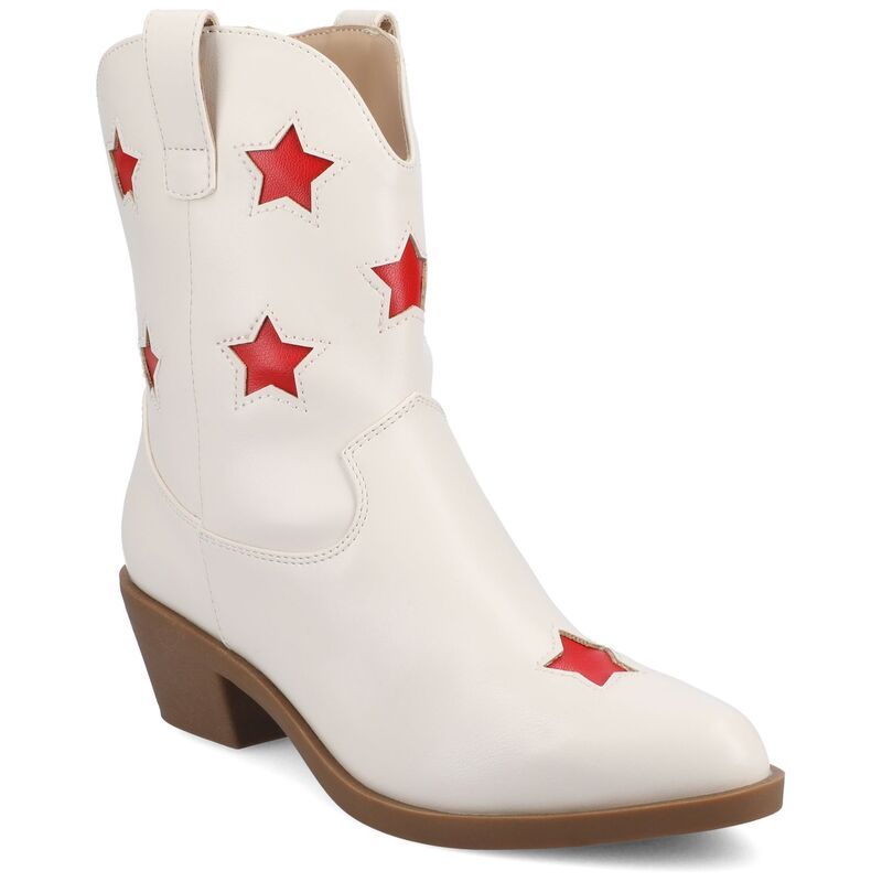 ジャーニー レディース シューズ ブーツ・レインブーツ アンクル Journee Underwood Womens Casual Comfort Pointed Toe Ankle Boots Whi
