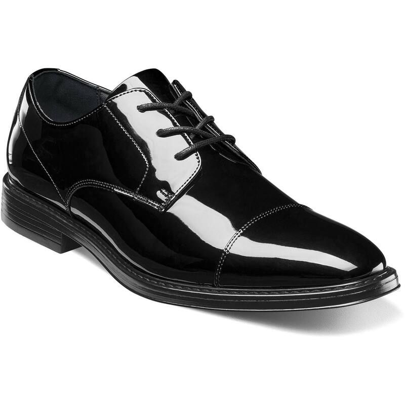 ノンブッシュ メンズ シューズ オックスフォード キャップ Nunn Bush Centro Formal Flex Mens Cap Toe Oxford Shoes Black Patent ブラ