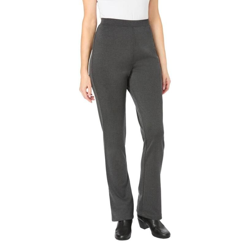ウーマン ウィズイン レディース ボトムス カジュアルパンツ ブーツカット プラスサイズ ブーツ ニット Woman Within Womens Plusize Bootcut Ponte Stret