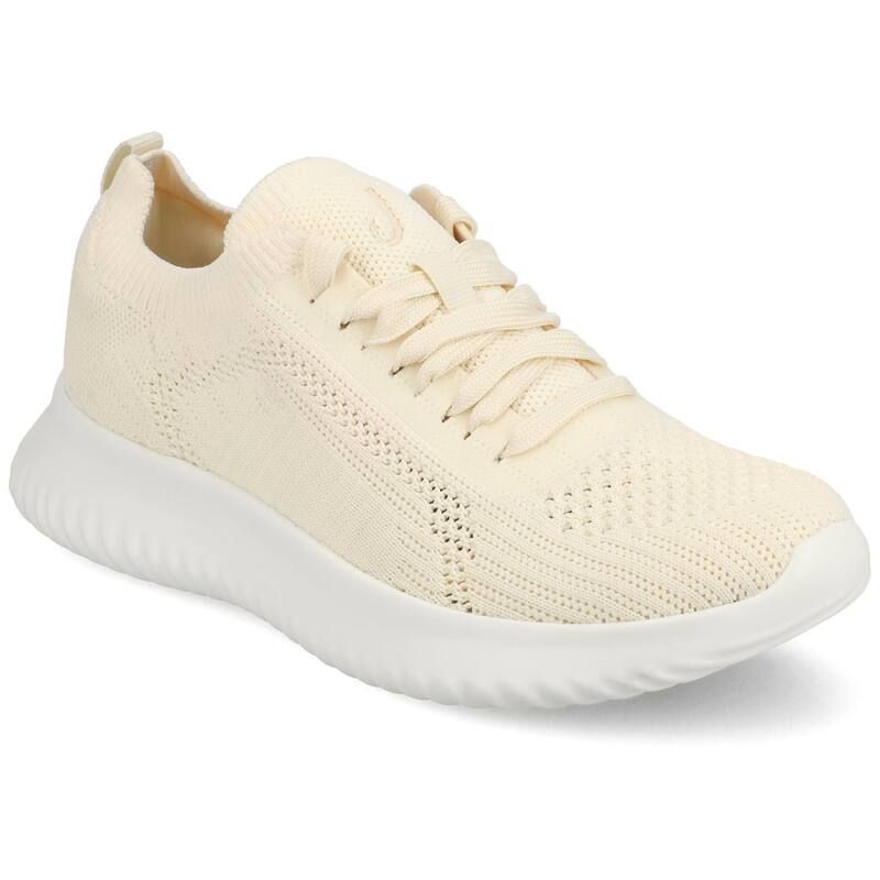 ジャーニー レディース シューズ スニーカー レース Journee Brena Womens CasualaceUp Sneakers Cream クリーム
