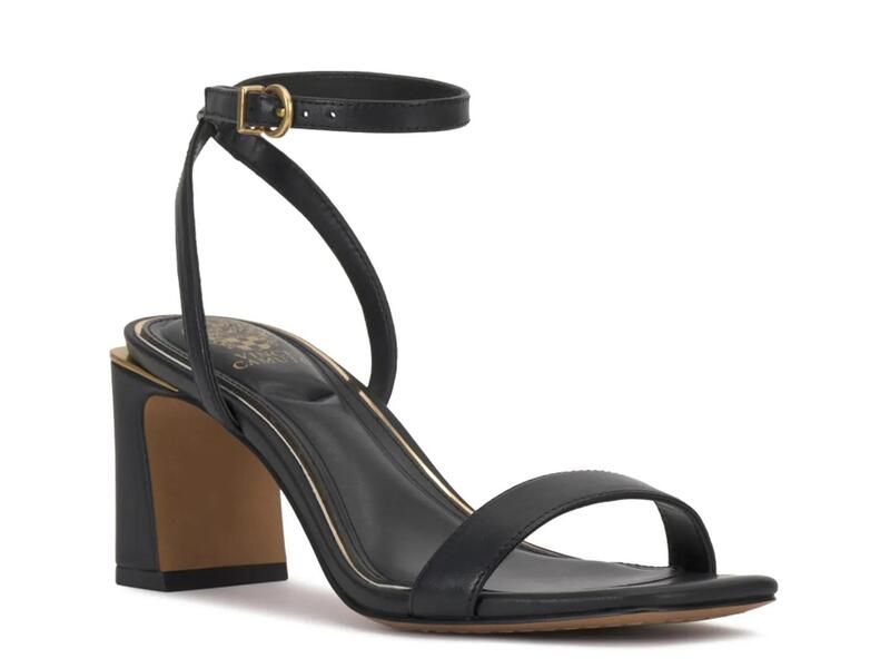 ヴィンスカムート レディース シューズ サンダル Vince CamutoHamda Sandal Black Leather ブラック