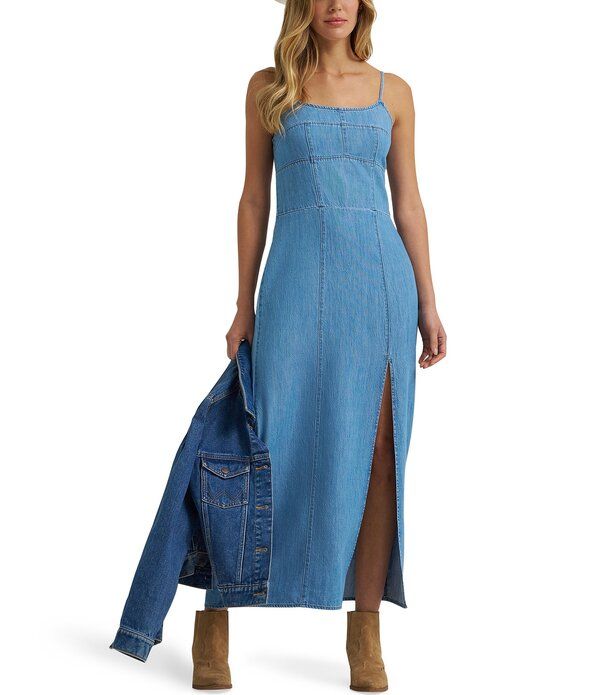 ラングラー レディース トップス ワンピース ノースリーブ デニム WranglerRetroR Sleeveless Long Denim Dress Denim デニム