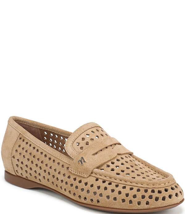 ナチュライザー レディース シューズ パンプスエード ローファー Naturalizer Bloom Perforated Suede Penny Loafers Dune Dust
