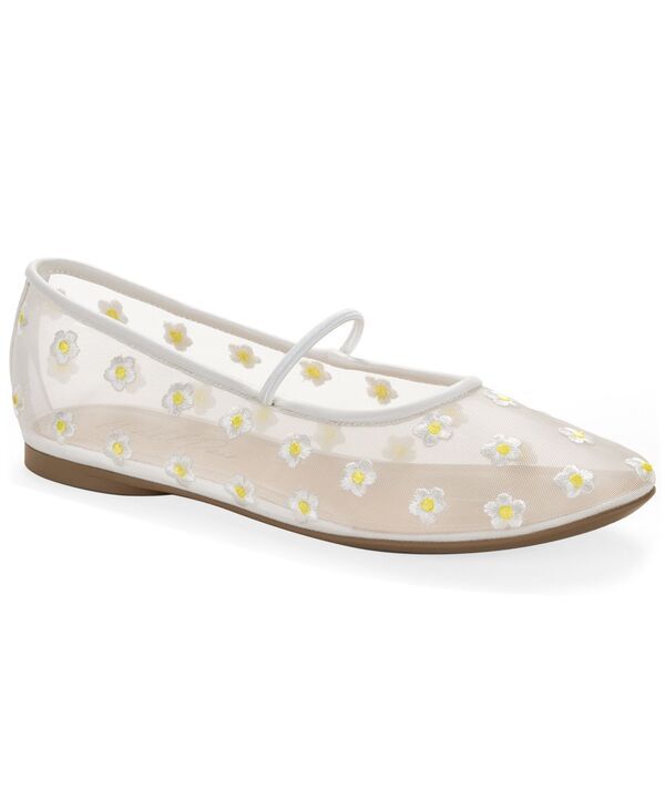 ワイルド ペアー レディース シューズ パンプス Wild Pair Augustt Ballet Flats White Mesh ホワイト