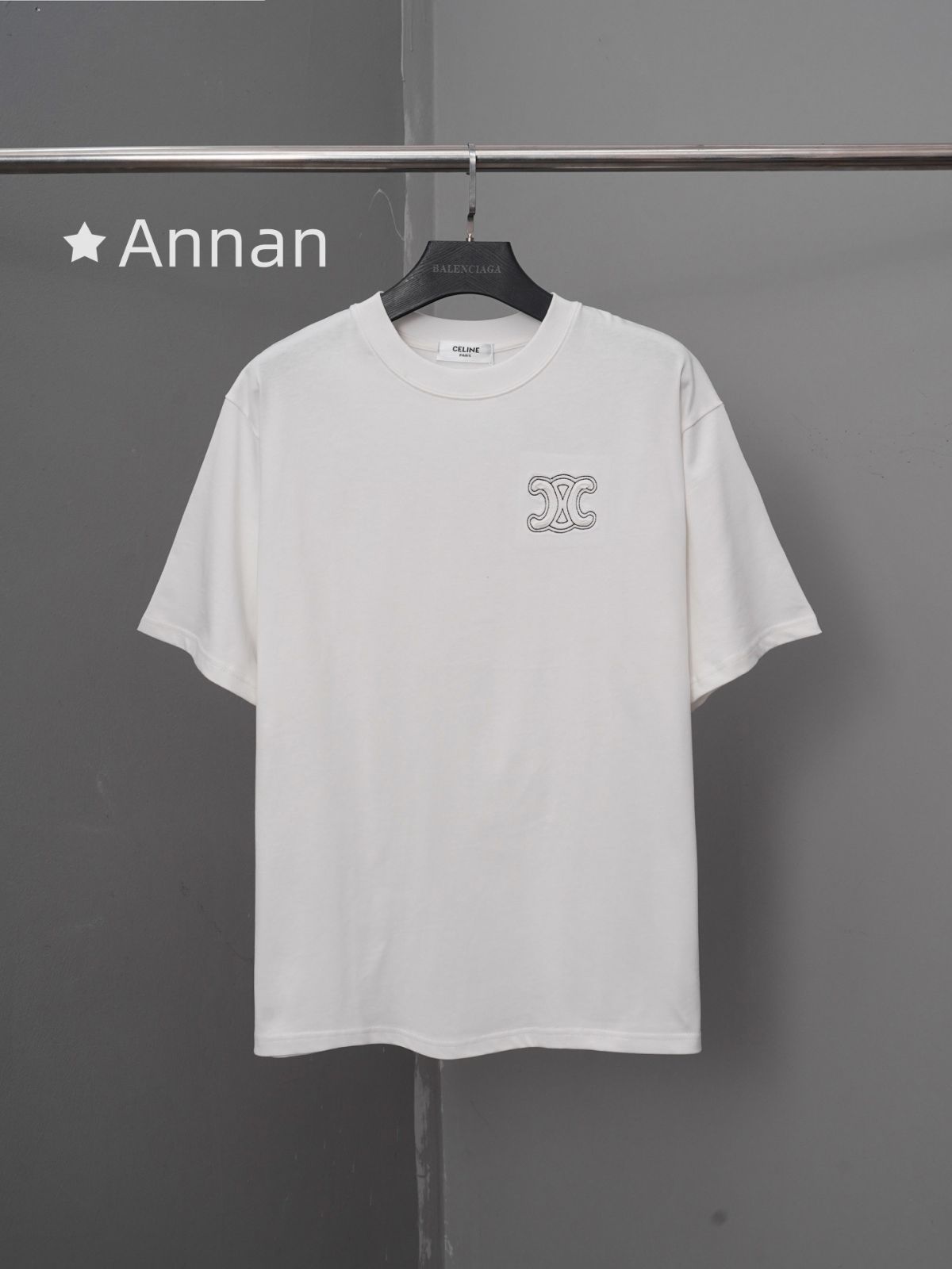 送料無料 美品 美品 超美品 CELINE セリーヌ Tシャツ　半袖　夏服　トップス 男女兼用