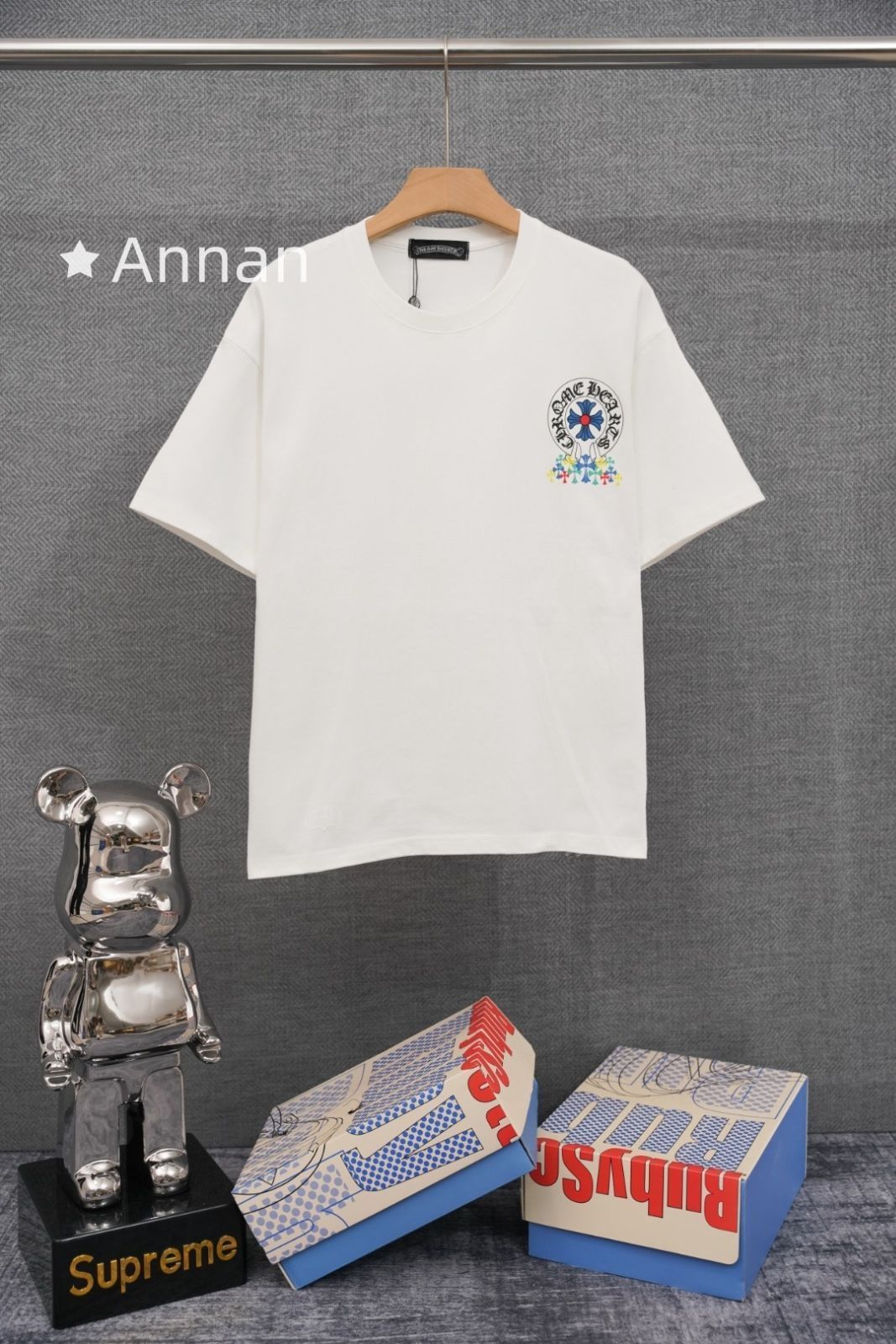 未使用に近い 美品★ 美品美品CHROME HEARTS クロムハーツ Tシャツ 半袖 夏服 トップス 男女兼用